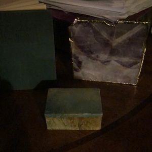 Cute small stone lidded box made in India